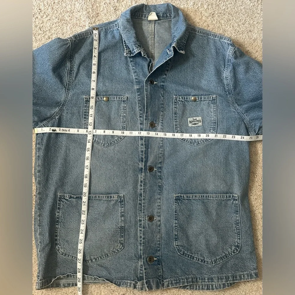 Vintage Lee Dungarees Chore Coat Denim Workwear Barn Jacket L - Picture 7 of 7